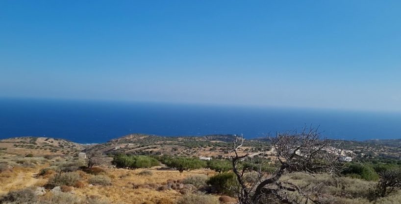 Seaview building land with building permit, north of Plaka, Elounda