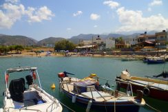 Beach and harbour of Milatos