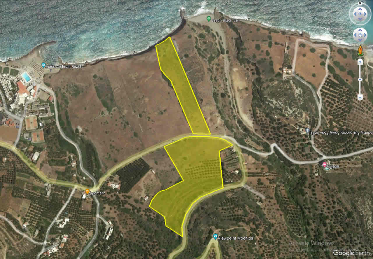 Large seafront building land, suitable for hotel development, Mochlos, Crete
