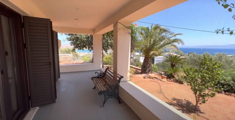 3 bedroom villa with beautiful views of the Elounda bay on private land.