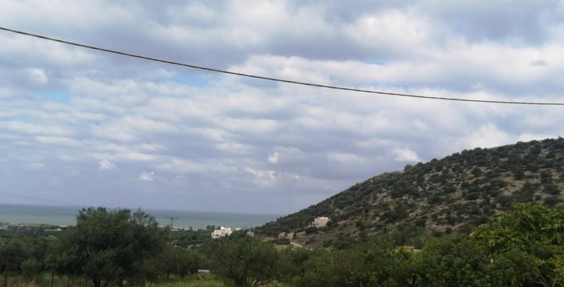 Large seaview building plot with olive grove near tourist resorts