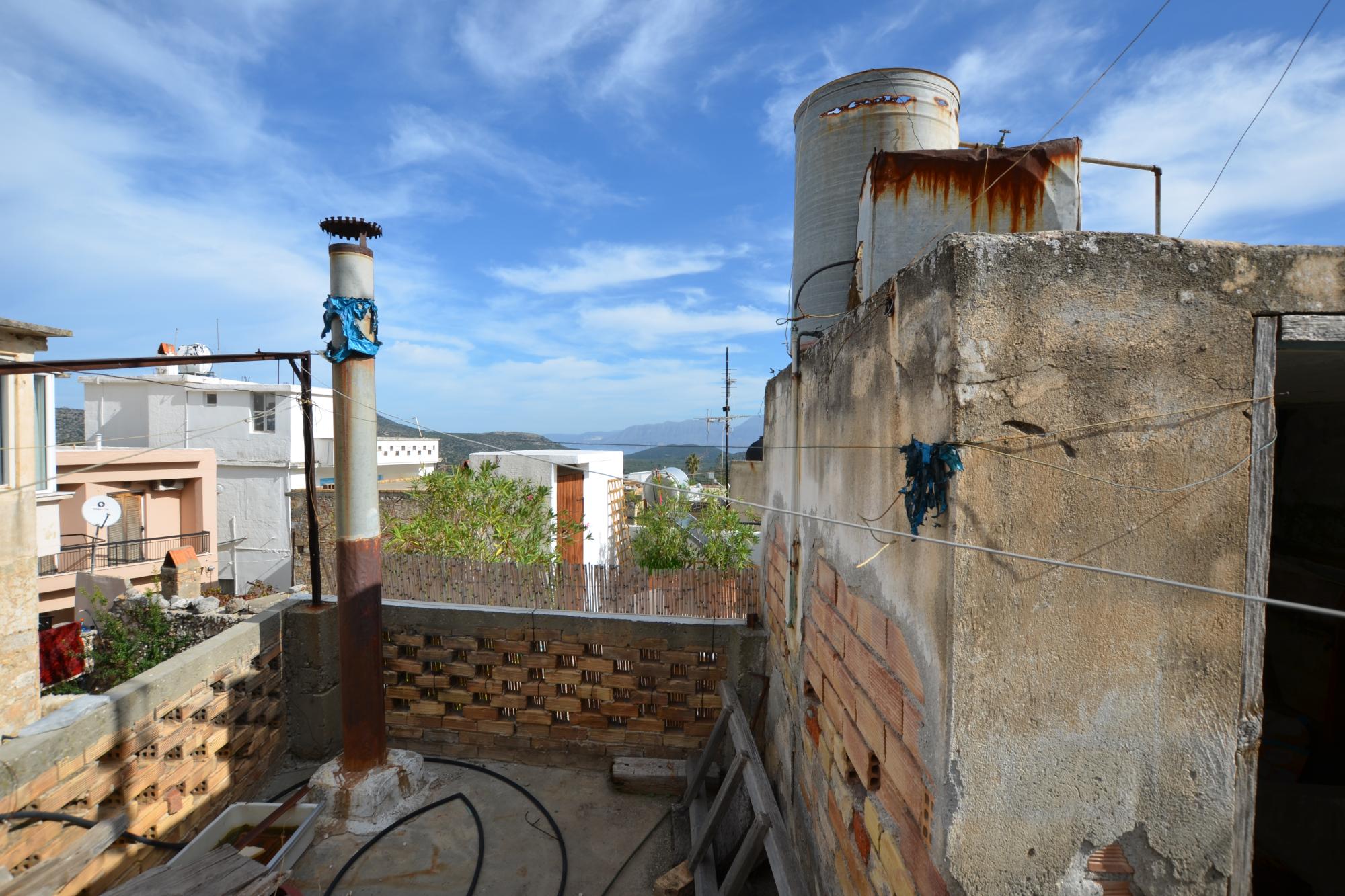 Large house for renovation in the center of Kritsa. Sea views from roof.