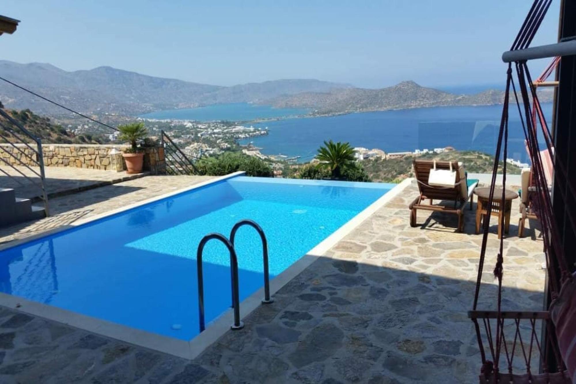3 bedroom villa with spectacular views of Elounda and Mirabello bays.