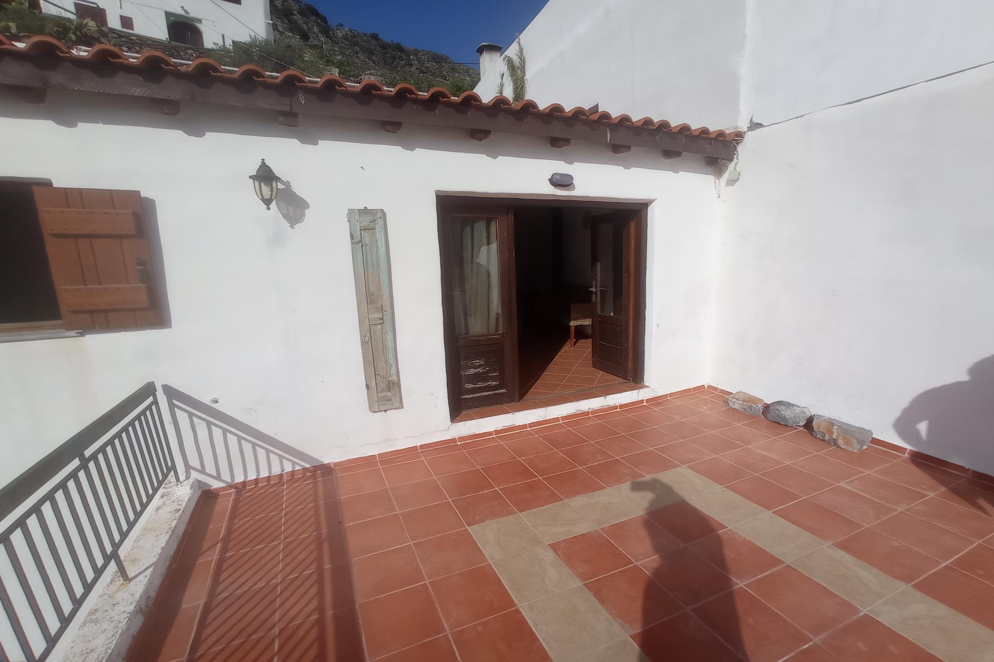 2 bedroom village stone house with large terraces and mountain views.