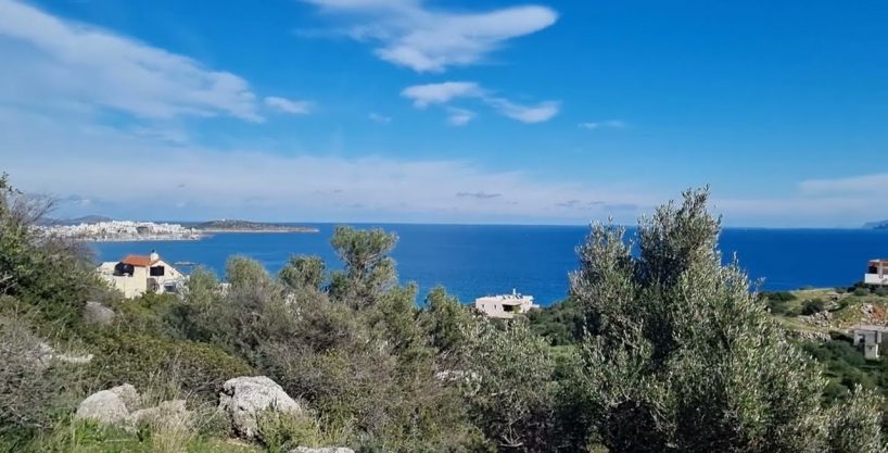 Seaview building land near town and beaches, Agios Nikolaos