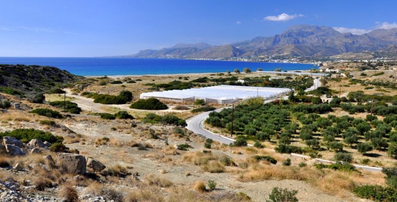 Seaview building plot near beach, eastern south coast of Crete