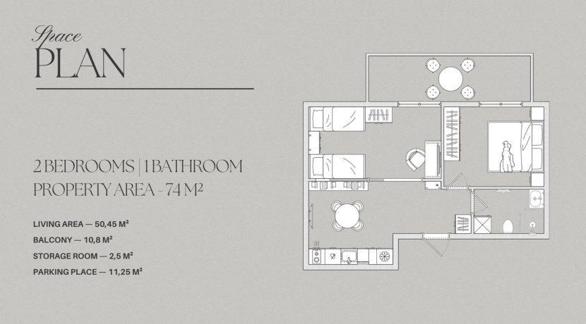 Space Plan - 50 m2 - apag188