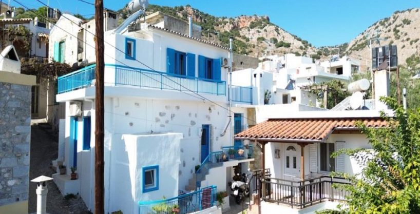 House with guest house and garden in center of Kritsa. Sold Furnished.