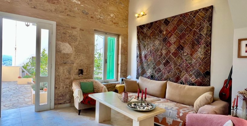 Semi-detached 2-storey Stone Townhouse with terrace in Sitia