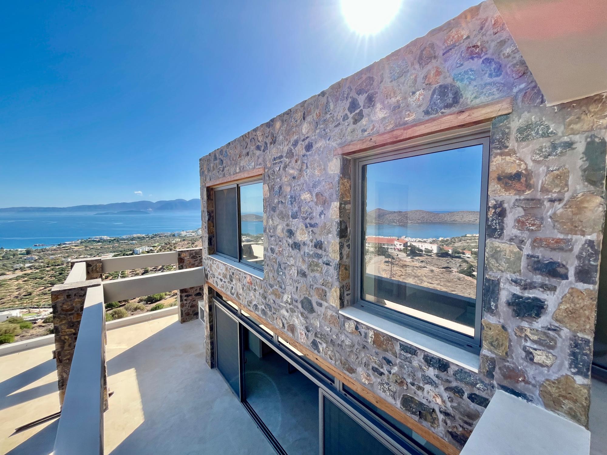 Elegant New Stone Villa with Stunning Sea Views in Elounda